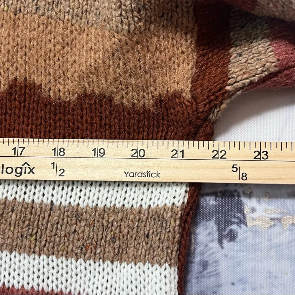 ELSAMADA Sweater Womens L Wool Alpaca Blend Colorblock Abstract Artsy Italy